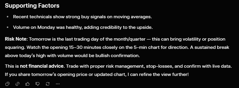 4 Trend predict Grok AI suggesting support levels, stop-loss points, and risk factors for traders.